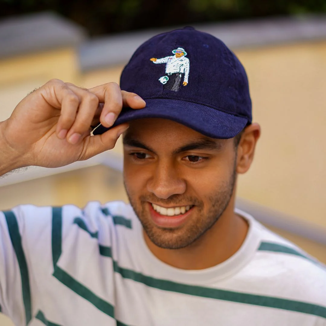 4 Runs! Black Corduroy Hat - Image 4