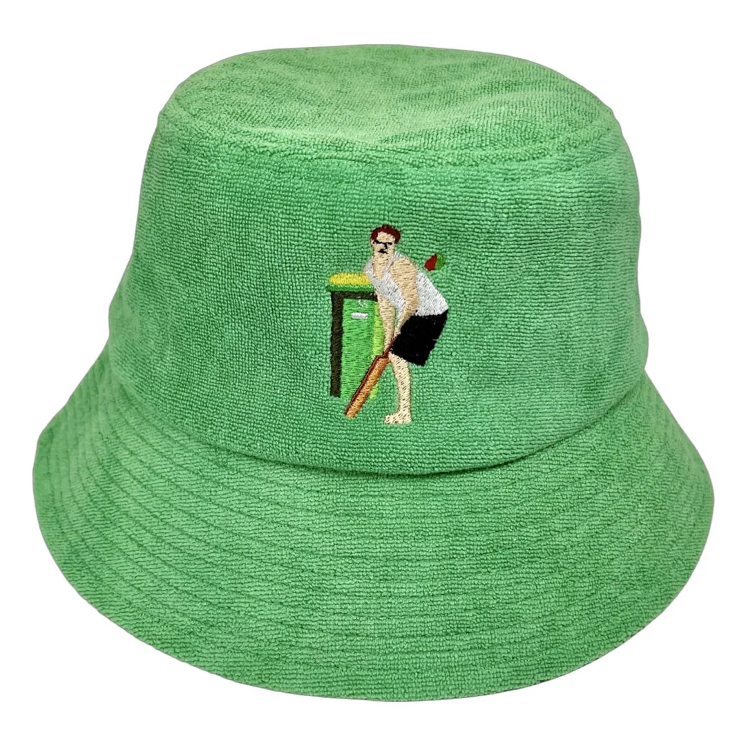 Backyard Cricket - Green Terry Bucket Hat - Image 6