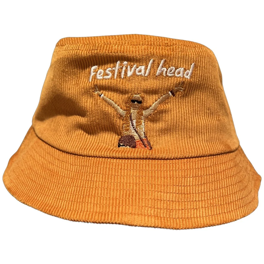 Festival Head - Brown Corduroy Bucket Hat - Image 3