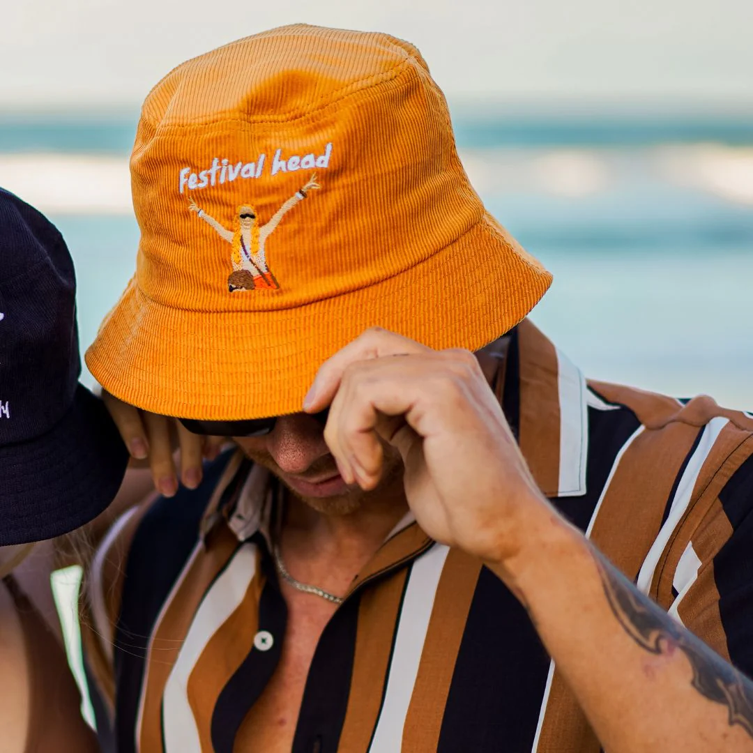 Festival Head - Brown Corduroy Bucket Hat - Image 4