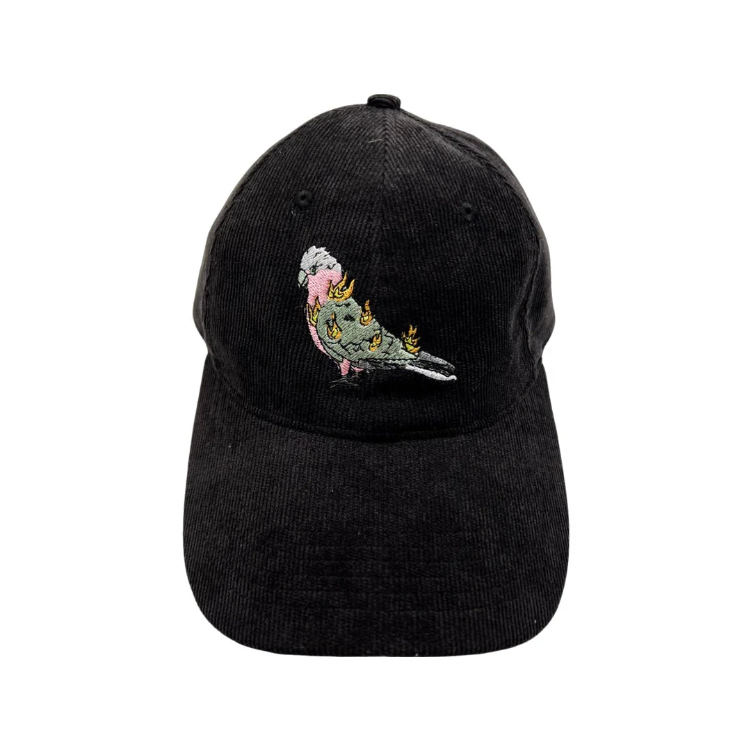 Flaming Galah - Black Corduroy Hat - Image 6