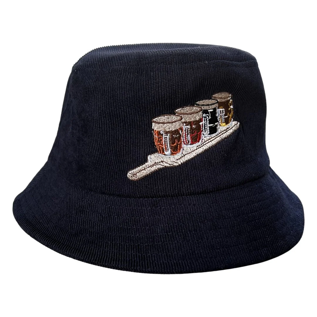 Get On The Beers - Dark Blue Corduroy Bucket Hat - Image 6