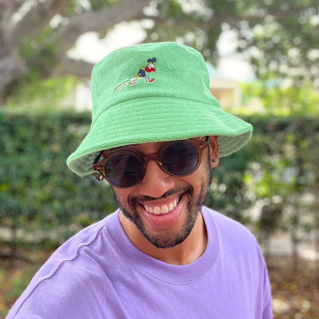 Golden Duck - Green Terry Bucket Hat - Image 5