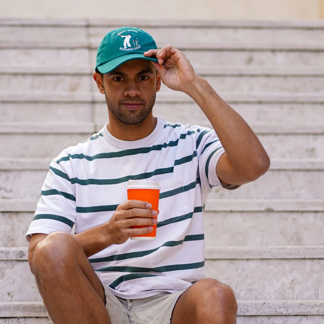 Head Down, Nothing Silly - Green Dad Hat - Image 3
