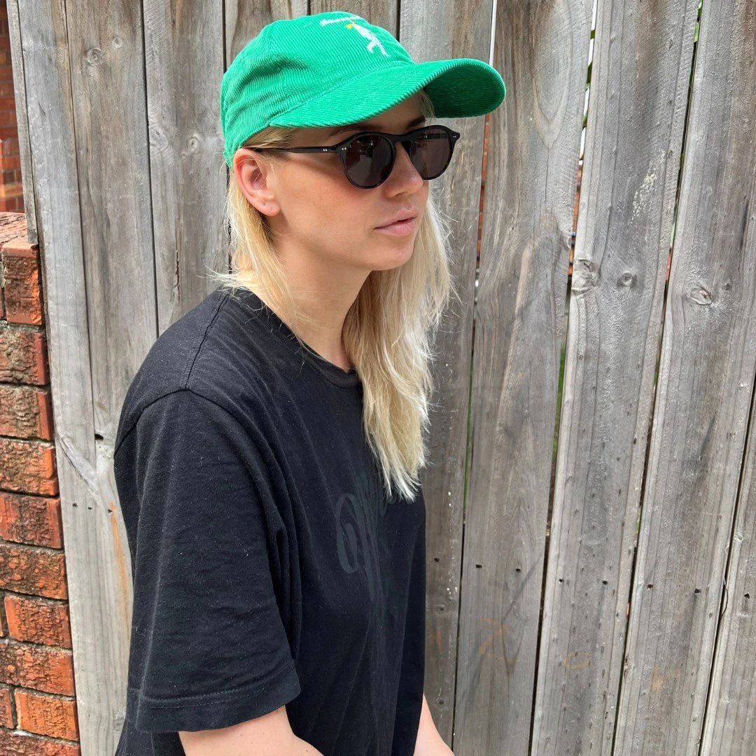 Howzat Ladies - Green corduroy hat - Image 5