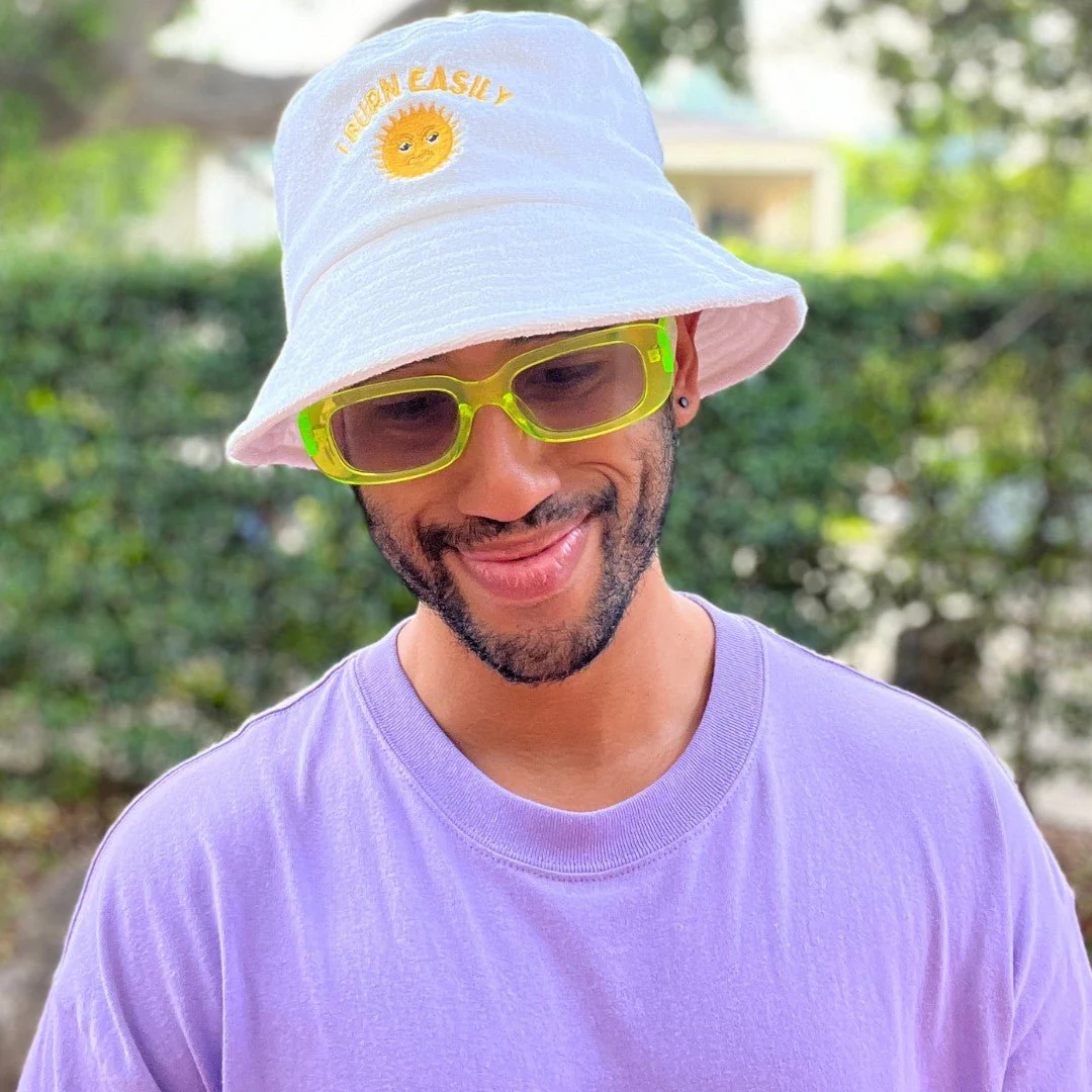 I Burn Easily - White Terry Bucket Hat - Image 4