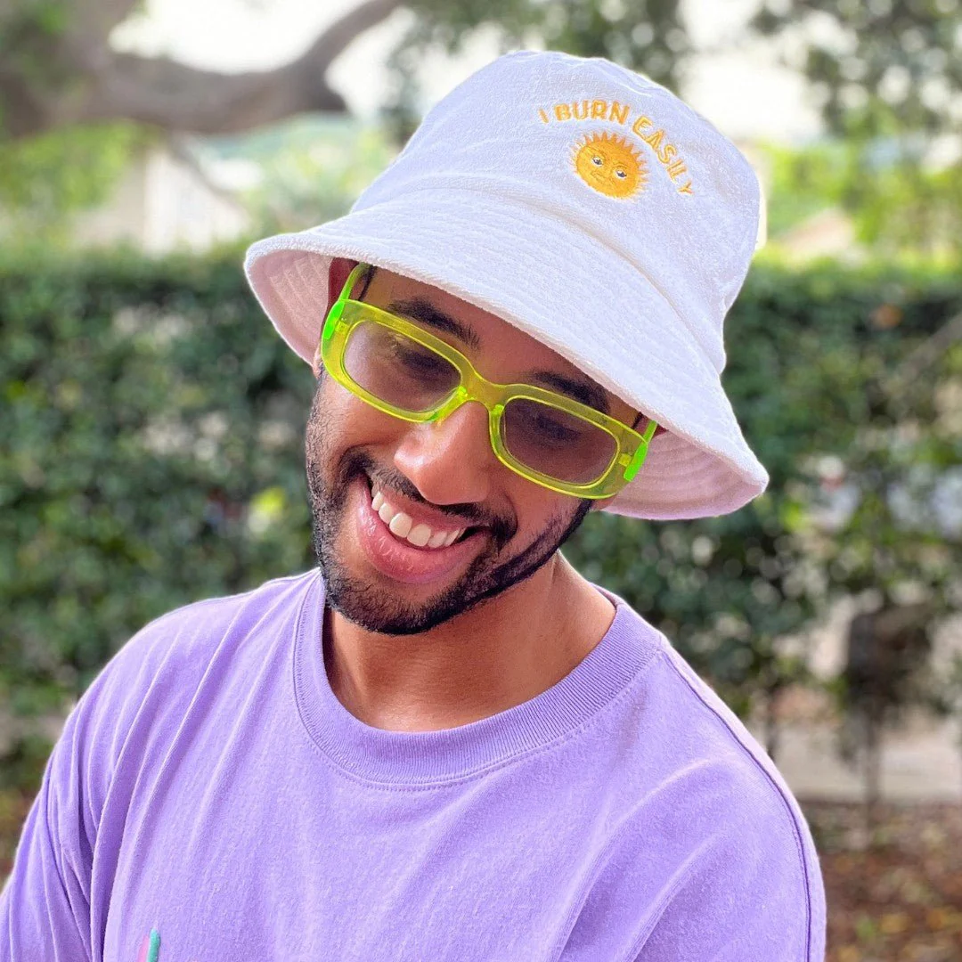 I Burn Easily - White Terry Bucket Hat - Image 7