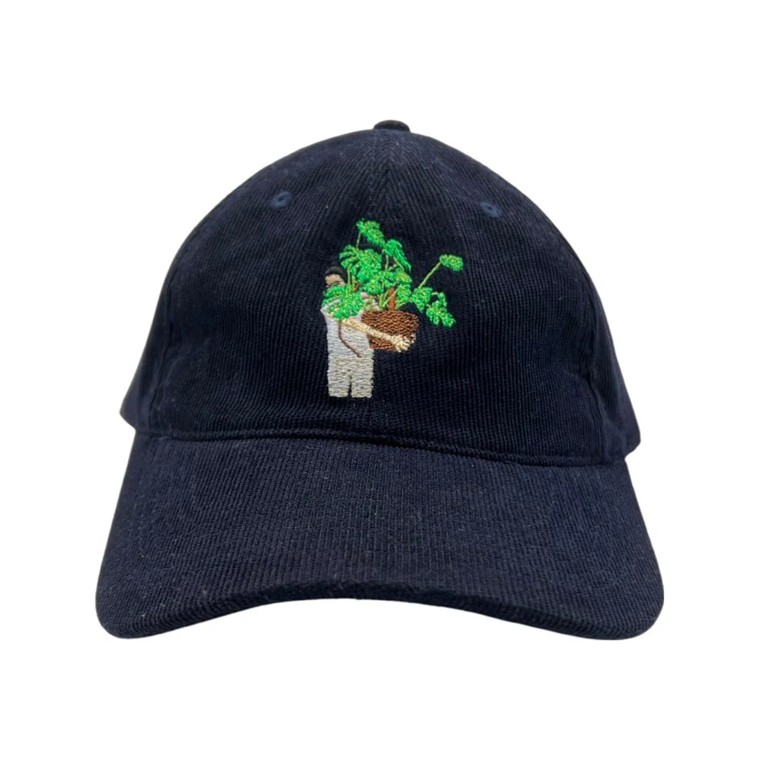 Plant Mumma - Dark Blue Corduroy Hat - Image 3