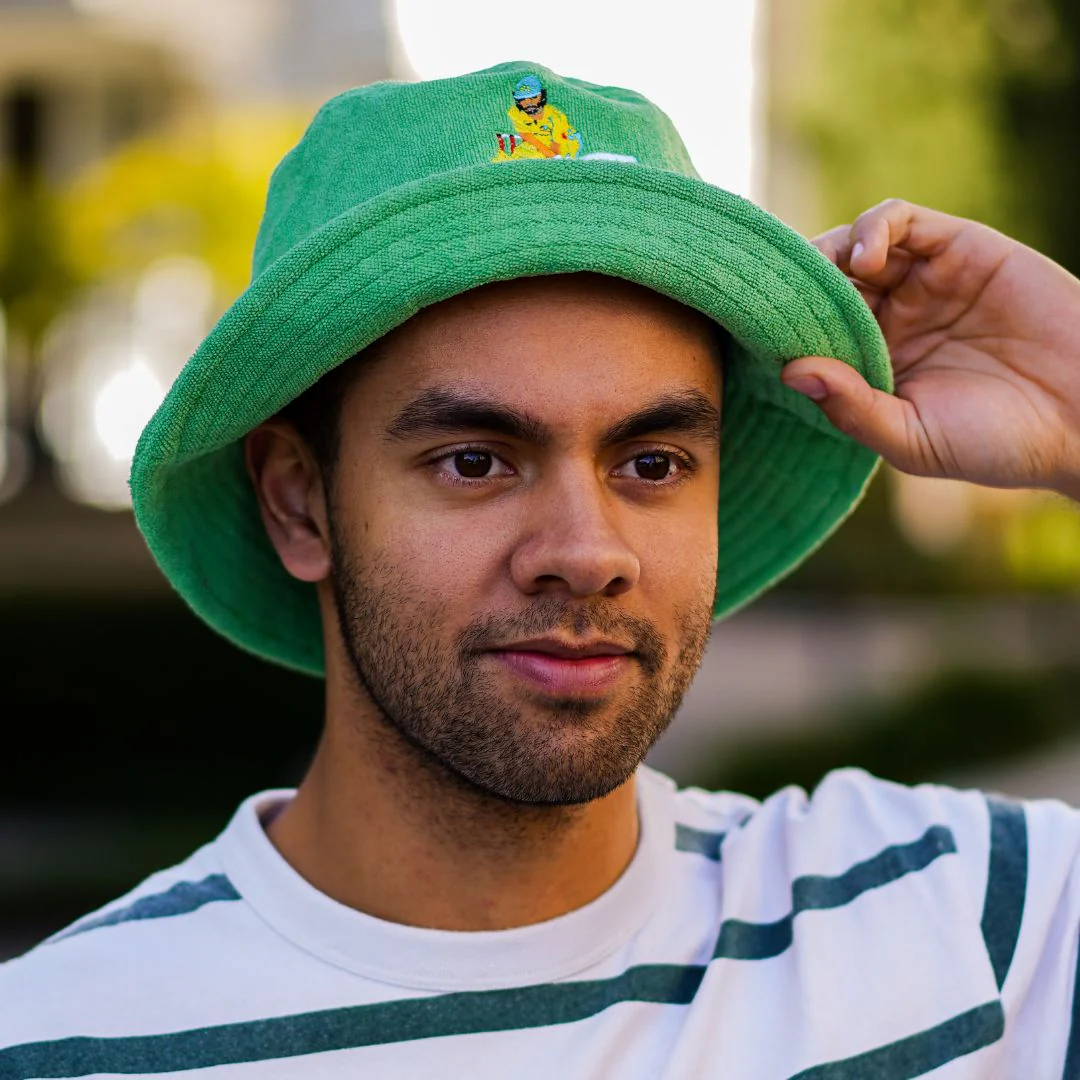 Reverse sweep - Green Terry Bucket Hat - Image 4