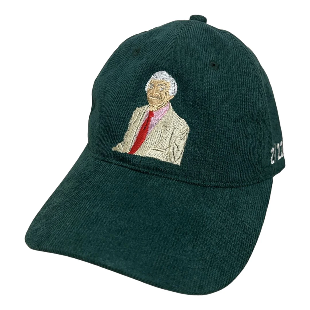 Richie Benaud Green Corduroy Hat - Image 3