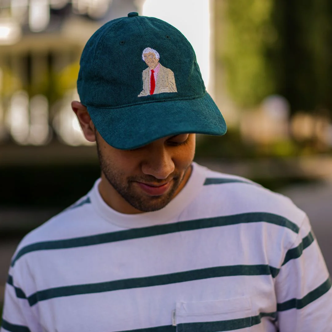 Richie Benaud Green Corduroy Hat - Image 4