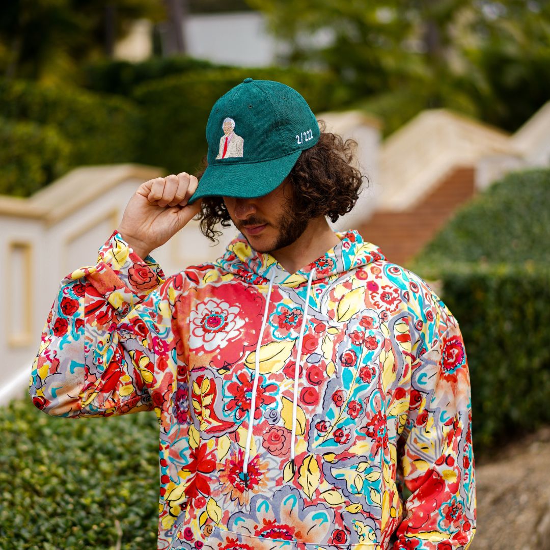 Richie Benaud Green Corduroy Hat - Image 5