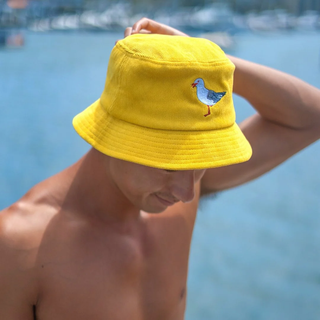 Hot Gul Summer - Yellow Cord Bucket Hat - Image 3