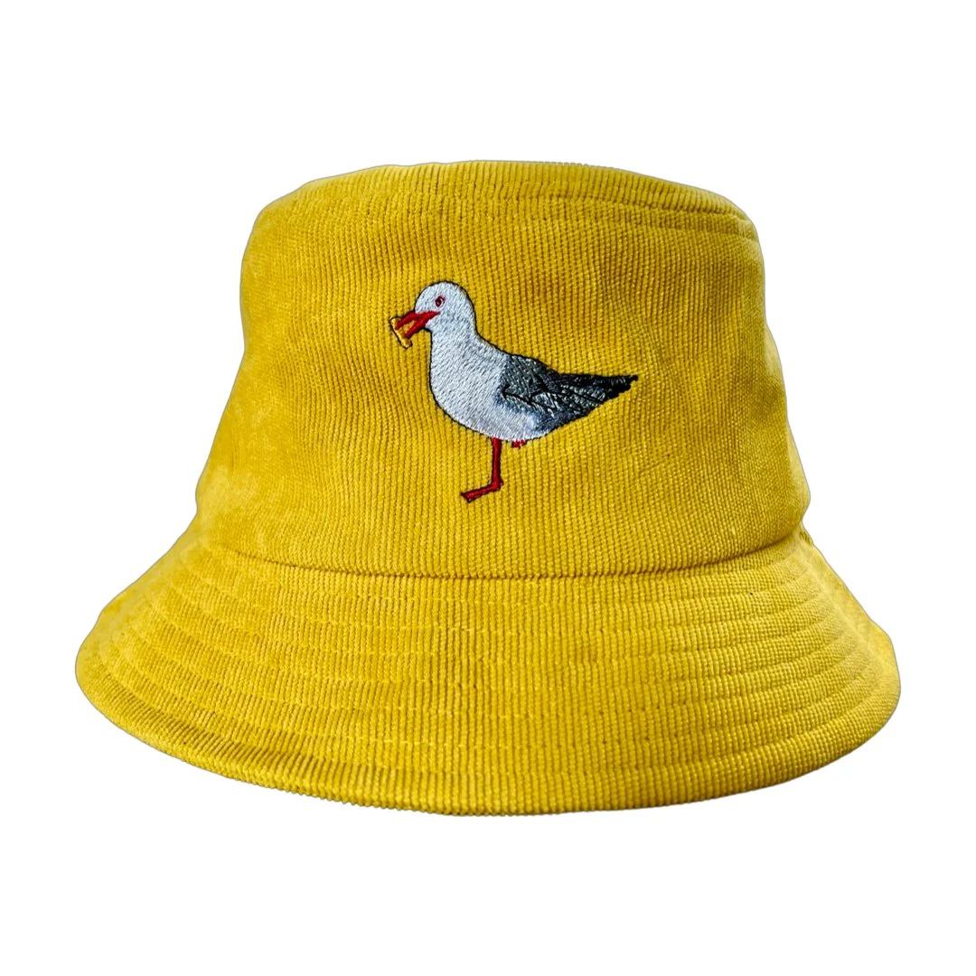 Hot Gul Summer - Yellow Cord Bucket Hat - Image 5
