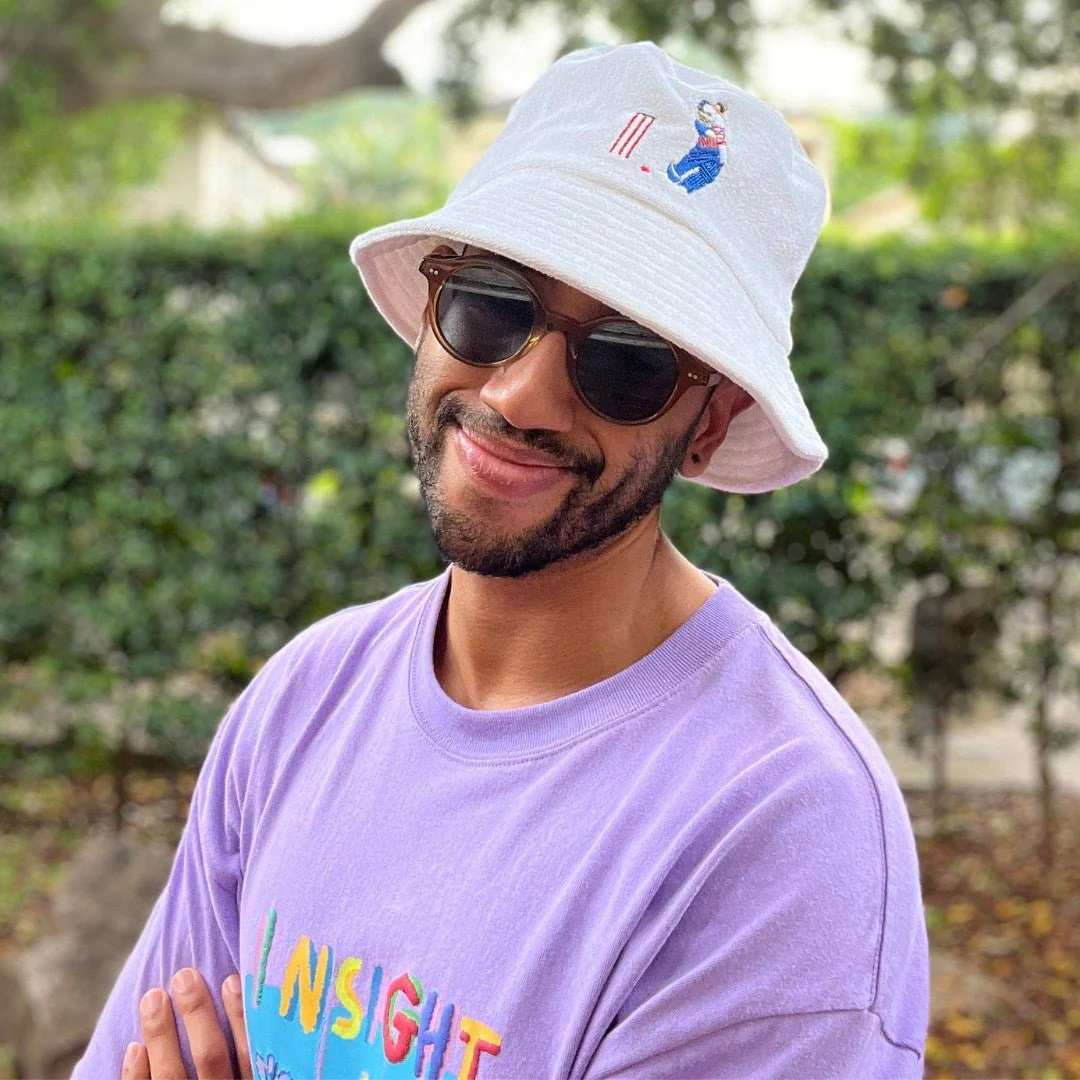 The Kohli Cover Drive - White Terry Bucket Hat - Image 6