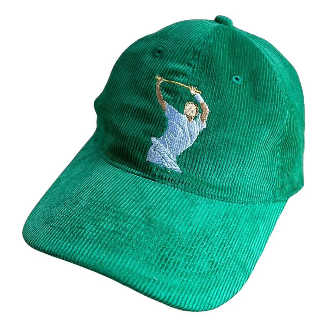 Warnie wicket celebration - green corduroy hat - Image 5