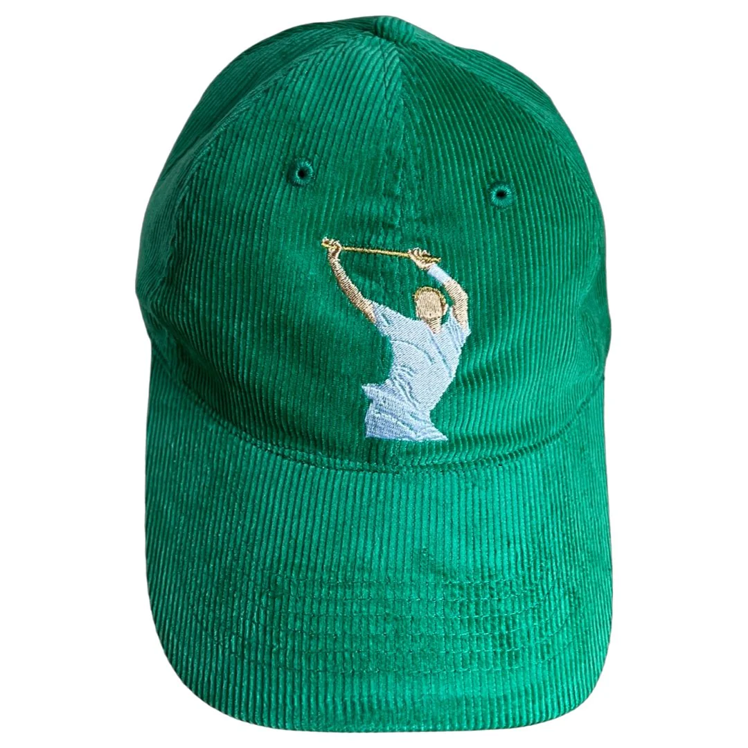 Warnie wicket celebration - green corduroy hat - Image 6